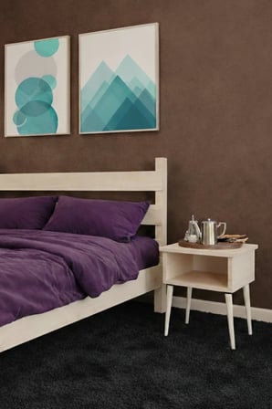 Natura Model Masif Ahşap Karyola ve 2 Adet Komodin Kolay Kurulum Fırınlanmış İthal Sibirya Çamı 90x190 Yatak Uyumlu 2 Adet Komodin