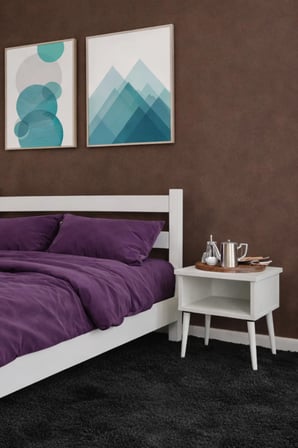 Natura Model Masif Ahşap Karyola ve 2 Adet Komodin Kolay Kurulum Fırınlanmış İthal Sibirya Çamı 90x190 Yatak Uyumlu 2 Adet Komodin