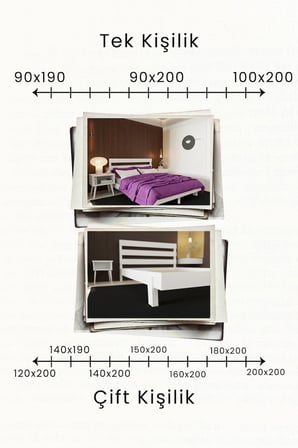 Natura New Model Masif Ahşap Karyola ve 2 Adet Komodin Kolay Kurulum Fırınlanmış İthal Sibirya Çamı 90x200 Yatak Uyumlu 2 Adet Komodin