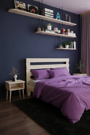 Urban Model Masif Ahşap Karyola ve 2 Adet Komodin Kolay Kurulum Fırınlanmış İthal Sibirya Çamı 90x190 Yatak Uyumlu 2 Adet Komodin