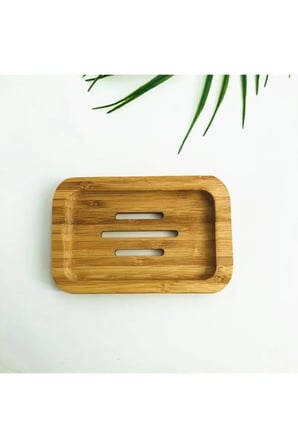 Sabunluk Kare Model Doğal Bambu Ağacından Dekoratif Banyo Sabunluğu
