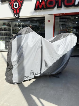 Motokit Universal Orta Boy Motosiklet Brandası Gri
