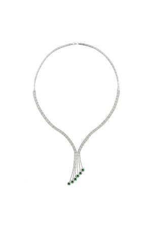 Celena Zümrüt Taşlı Kadın Gümüş Kolye