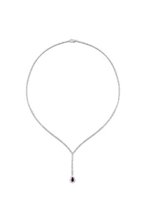 Belinda Ametist Taşlı Kadın Gümüş Kolye