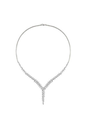 Alisa Zirkon Taşlı Kadın Gümüş Kolye