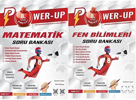 Nartest 8.Sınıf LGS Power Up Sayısal Soru Bankası Seti 