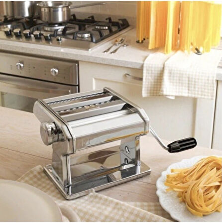 Derya Titania İtalya Gold Imperial 2 Kesicili Manuel 180 mm Erişte Makarna Yapma Makinesi