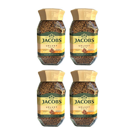Jacobs Velvet Gold 100 gr Çözünebilir Kahve x 4 Adet
