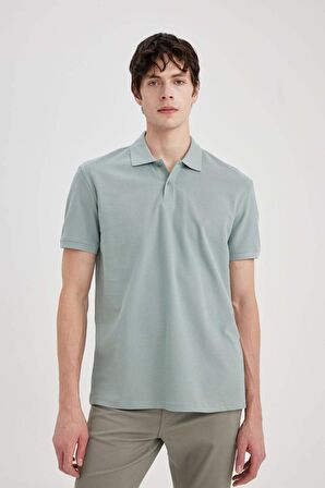 DeFacto Regular Fit Kısa Kollu Basic Düz Pike Kumaş Polo Tişört C1293AX24SPGR488