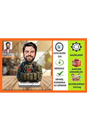 Özel Harekat Uzmanı Karikatür Biblo,Sevgiliye Hediye,Doğum Günü