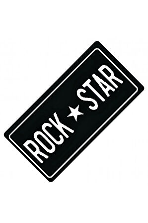 Rock Star Yazılı Sök-Tak-Pratik Vantuzlu Yeni Nesil Dekor Plaka