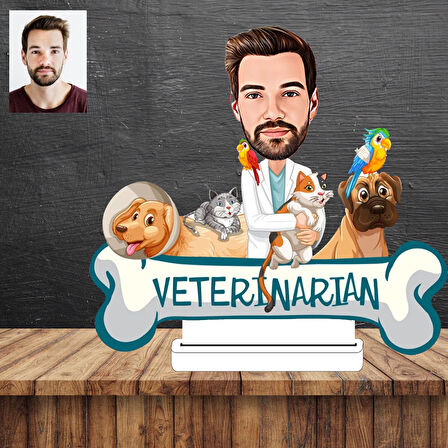 Veteriner Karikatür Figürü,Sevgiliye Hediye,Doğum Günü Hediyesi