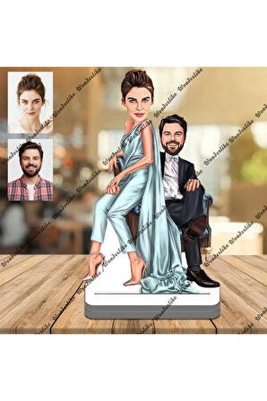 Bay Karı-koca 3d Ahşap Biblo,sevgiliye Hediye,doğum Günü Hediyesi