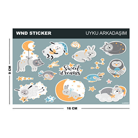 Uyku Arkadaşım Sticker Seti 18'li