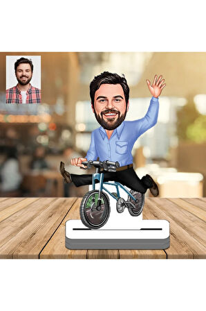 Bisikletli 3D Ahşap Biblo,Sevgiliye Hediye,Doğum Günü Hediyesi