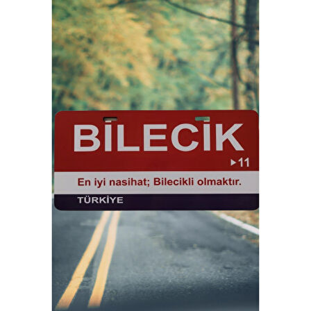 Bilecik Şehir Temalı Plaka Sök-Tak Pratik yeni nesil