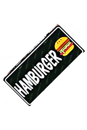 Hamurger Yazılı Sök-Tak-Pratik Vantuzlu Yeni Nesil Dekor Plaka