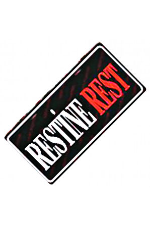 Rest Yazılı Sök-Tak-Pratik Vantuzlu Yeni Nesil Dekor Plaka