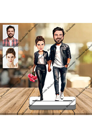 Yakın Arkadaş-Sevgili 3D Ahşap Biblo,Sevgiliye Hediye,Doğum Günü Hediyesi
