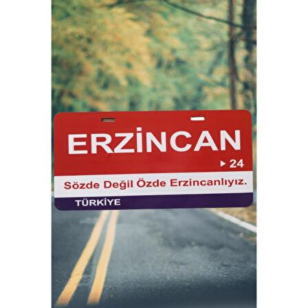 Erzincan Şehir Temalı Plaka Sök-Tak Pratik yeni nesil