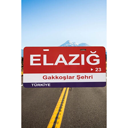 Elazığ Şehir Temalı Plaka Sök-Tak Pratik yeni nesil