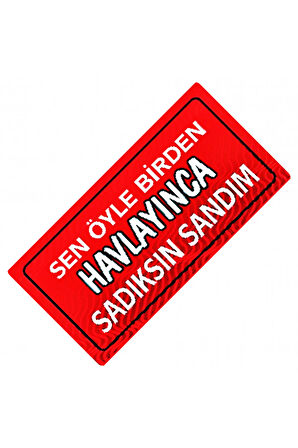 Sen Öyle Birden Yazılı PostSök-Tak Pratik Dekor Plaka