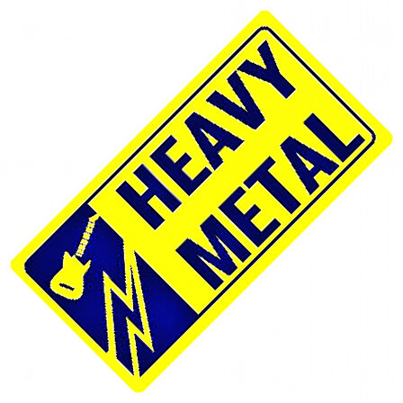 Heavy Metal Yazılı Sök-Tak-Pratik Vantuzlu Yeni Nesil Dekor Pla