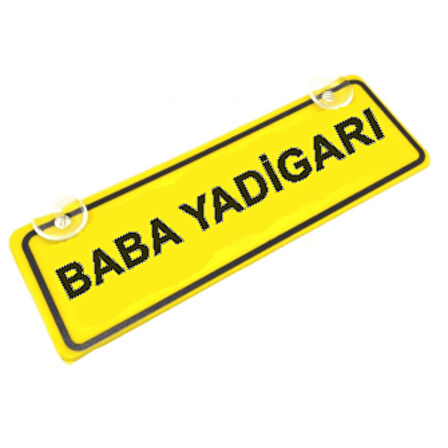 Baba Yadigari Sök-Tak-Pratik Sarı Dekor Plaka