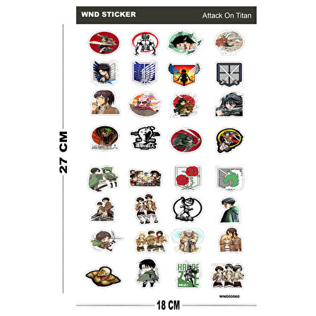 Anime Attack On Titan Graffiti Stickers