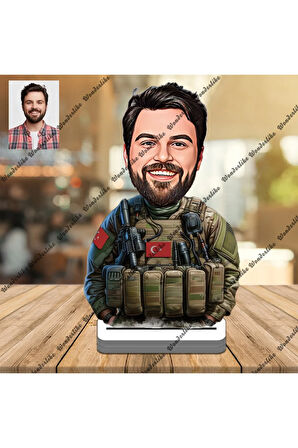 Özel Harekat Uzmanı 3D Ahşap Biblo,Sevgiliye Hediye,Doğum Günü