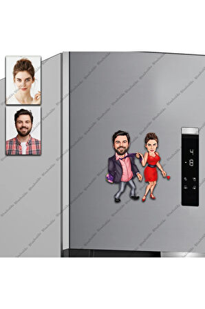 2 Kişi Cezalı-Bay Tasarımlı Buzdolabı Magneti/Resim Gönder Magnet Olsun