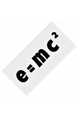E Mc2 Yazılı Sök-Tak-Pratik Vantuzlu Yeni Nesil Dekor Plaka