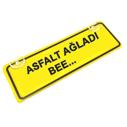 Asfalt Ağladı Bee Sök-Tak Pratik yeni nesil Sarı Dekor Plaka