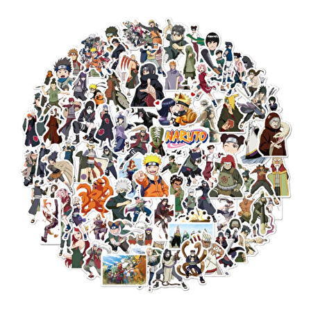 Naruto Teması 100 adet Sticker