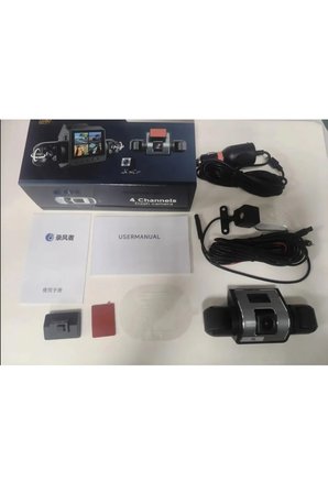 Araç İçi Kamera 4 Kameralı 170° Derece Açılı Yol Takip İç Mekan ve Arka Kamera Kayıt 1080P FullHd