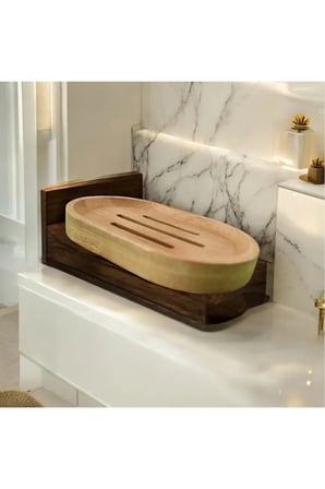 Sabunluk Şık Tasarım  Bambu Banyo Kalıp Sabunluk
