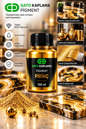 GATO Kaplama Solvent Bazlı Transparan Sıvı Pigment Boya 100 ml Pirinç Renk Renklendirici