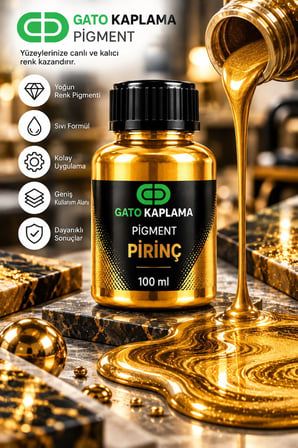 GATO Kaplama Solvent Bazlı Transparan Sıvı Pigment Boya 100 ml Pirinç Renk Renklendirici