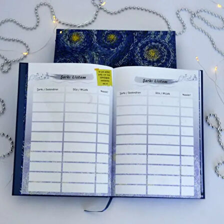 Uretti - Sevil 1505  El Yapımı Müzik Günlüğü - Müzikseverler İçin Özel Tasarım Şarkı Defteri