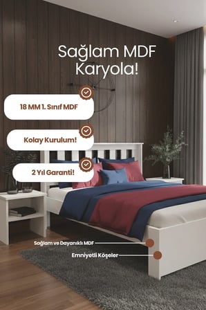 Stark Tek Kişilik MDF Karyola
