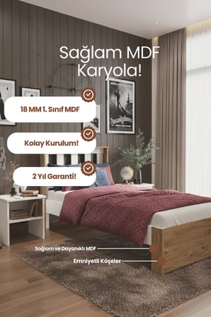 Stark   Karyola ve 2 Komodinli Set
