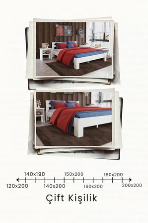 Letto Çift Kişilik MDF Karyola