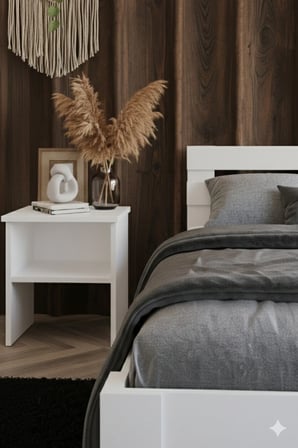 Letto Tek Kişilik MDF Karyola ve 2 Komodinli Set