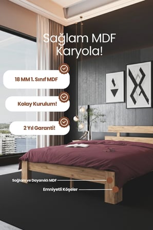 Lotus   Çift Kişilik MDF Karyola