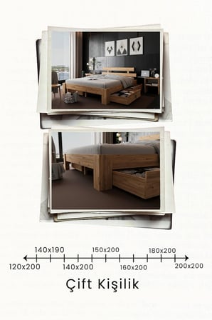 Lotus   4 Çekmeceli Tek Kişilik MDF Karyola