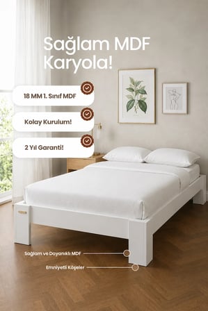 Stillo Başlıksız MDF   Karyola