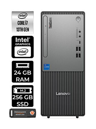 Lenovo ThinkCentre Neo 50T G5 i7 13700 24GB 256GB SSD W11P Masaüstü Bilgisayar & PER4 USB Bellek
