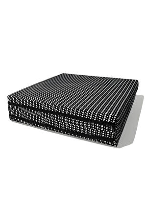 Bebek Yatağı-Katlanır Bebek Yatağı-Beşik Yatağı 60x120 7 cm Kalınlık -Küçük Siyah