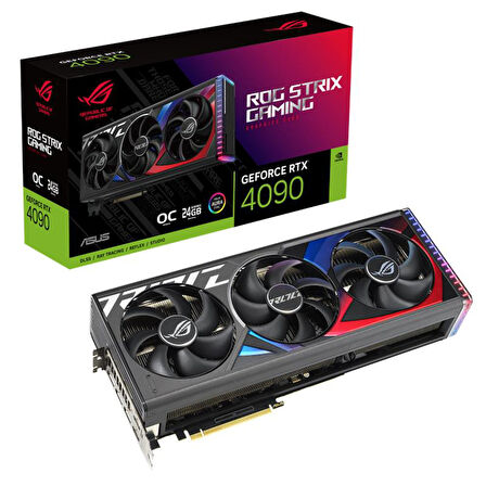 ASUS GEFORCE ROG-STRIX-RTX4090-O24G-GAMING 24GB GDDR6X 384BIT 2XHDMI 3XDP EKRAN KARTI 