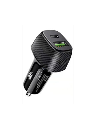 Otomobil Araç içi Şarj aleti USB+USB-C TYPE C dual ports 3.1A 38W TD-cc4013